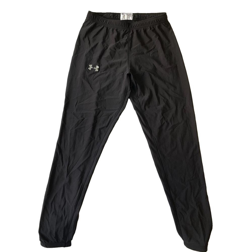 Under Armour Men Activewear Pants S Black Sweatpants Joggers Logo 26" Inseam